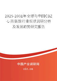 2025-2031年全球與中國CBZ-L-亮氨酸行業(yè)現(xiàn)狀調研分析及發(fā)展趨勢研究報告