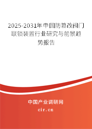 2025-2031年中國防篡改閥門聯(lián)鎖裝置行業(yè)研究與前景趨勢(shì)報(bào)告