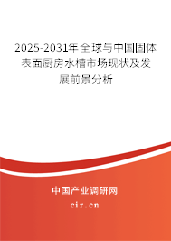 2025-2031年全球與中國(guó)固體表面廚房水槽市場(chǎng)現(xiàn)狀及發(fā)展前景分析