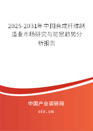 2025-2031年中國(guó)合成纖維制造業(yè)市場(chǎng)研究與前景趨勢(shì)分析報(bào)告