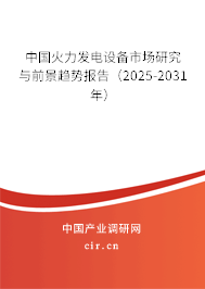 中國火力發(fā)電設(shè)備市場研究與前景趨勢報告（2025-2031年）