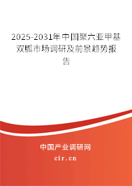 2025-2031年中國聚六亞甲基雙胍市場調(diào)研及前景趨勢報告