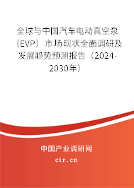 全球與中國(guó)汽車電動(dòng)真空泵（EVP）市場(chǎng)現(xiàn)狀全面調(diào)研及發(fā)展趨勢(shì)預(yù)測(cè)報(bào)告（2024-2030年）