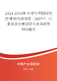 2024-2030年全球與中國雙向拉伸聚丙烯薄膜（BOPP）行業(yè)發(fā)展全面調(diào)研與未來趨勢預(yù)測報(bào)告