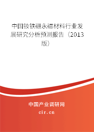 中國釹鐵硼永磁材料行業(yè)發(fā)展研究分析預(yù)測(cè)報(bào)告（2013版）