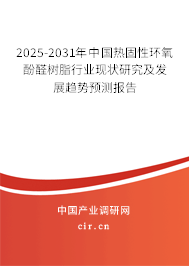 2025-2031年中國熱固性環(huán)氧酚醛樹脂行業(yè)現(xiàn)狀研究及發(fā)展趨勢預(yù)測報告