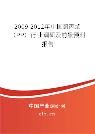 2009-2012年中國(guó)聚丙烯（PP）行業(yè)調(diào)研及前景預(yù)測(cè)報(bào)告
