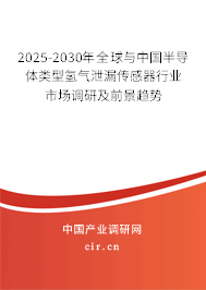 2025-2030年全球與中國半導(dǎo)體類型氫氣泄漏傳感器行業(yè)市場調(diào)研及前景趨勢