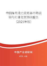 中國(guó)車用液力變矩器市場(chǎng)調(diào)研與行業(yè)前景預(yù)測(cè)報(bào)告（2025年版）