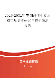 2025-2031年中國改性小麥淀粉市場調(diào)查研究與趨勢預(yù)測報告