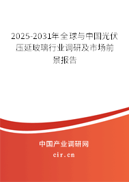 2025-2031年全球與中國(guó)光伏壓延玻璃行業(yè)調(diào)研及市場(chǎng)前景報(bào)告 2025-2031年全球與中國(guó)光伏壓延玻璃行業(yè)調(diào)研及市場(chǎng)前景報(bào)告