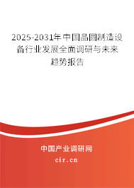 2025-2031年中國(guó)晶圓制造設(shè)備行業(yè)發(fā)展全面調(diào)研與未來(lái)趨勢(shì)報(bào)告