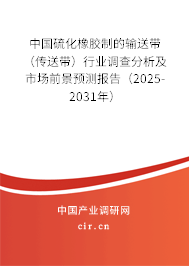 中國硫化橡膠制的輸送帶（傳送帶）行業(yè)調(diào)查分析及市場前景預(yù)測報(bào)告（2025-2031年）