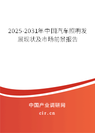 2025-2031年中國(guó)汽車(chē)照明發(fā)展現(xiàn)狀及市場(chǎng)前景報(bào)告
