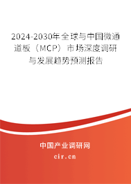 2024-2030年全球與中國微通道板（MCP）市場深度調研與發(fā)展趨勢預測報告