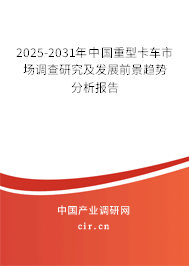 2025-2031年中國(guó)重型卡車市場(chǎng)調(diào)查研究及發(fā)展前景趨勢(shì)分析報(bào)告