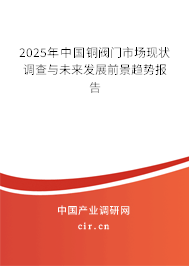 2025年中國(guó)銅閥門市場(chǎng)現(xiàn)狀調(diào)查與未來(lái)發(fā)展前景趨勢(shì)報(bào)告