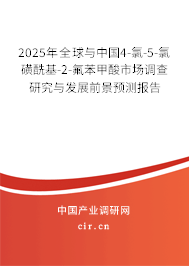 2025年全球與中國(guó)4-氯-5-氯磺?；?2-氟苯甲酸市場(chǎng)調(diào)查研究與發(fā)展前景預(yù)測(cè)報(bào)告