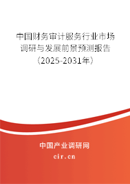 中國財(cái)務(wù)審計(jì)服務(wù)行業(yè)市場(chǎng)調(diào)研與發(fā)展前景預(yù)測(cè)報(bào)告（2025-2031年）