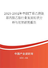 2025-2031年中國(guó)丁基乙酰氨基丙酸乙酯行業(yè)發(fā)展現(xiàn)狀分析與前景趨勢(shì)報(bào)告