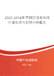 2025-2031年中國交流發(fā)電機行業(yè)現(xiàn)狀與前景分析報告