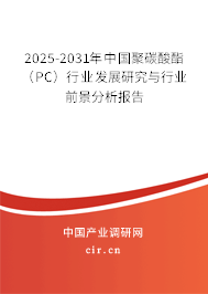 2025-2031年中國聚碳酸酯（PC）行業(yè)發(fā)展研究與行業(yè)前景分析報告