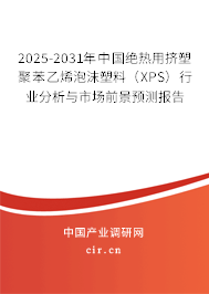 2025-2031年中國絕熱用擠塑聚苯乙烯泡沫塑料（XPS）行業(yè)分析與市場(chǎng)前景預(yù)測(cè)報(bào)告