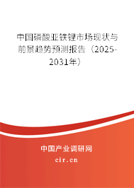 中國磷酸亞鐵鋰市場現(xiàn)狀與前景趨勢預測報告(2025-2031年) 中國磷酸亞鐵鋰市場現(xiàn)狀與前景趨勢預測報告(2025-2031年)