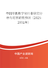 中國(guó)零售數(shù)字化行業(yè)研究分析與前景趨勢(shì)預(yù)測(cè)（2025-2031年）
