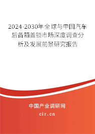 2024-2030年全球與中國汽車后備箱蓋鎖市場深度調(diào)查分析及發(fā)展前景研究報告 2024-2030年全球與中國汽車后備箱蓋鎖市場深度調(diào)查分析及發(fā)展前景研究報告