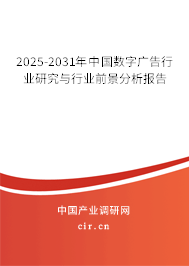 2025-2031年中國(guó)數(shù)字廣告行業(yè)研究與行業(yè)前景分析報(bào)告