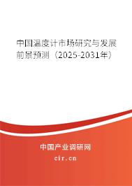 中國溫度計(jì)市場研究與發(fā)展前景預(yù)測（2025-2031年）