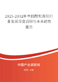 2025-2031年中國整形醫(yī)院行業(yè)發(fā)展深度調(diào)研與未來趨勢報告