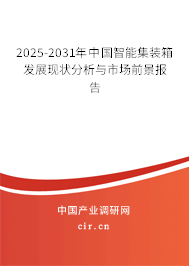 2025-2031年中國智能集裝箱發(fā)展現(xiàn)狀分析與市場前景報告