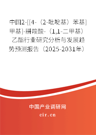中國2-[[4-（2-吡啶基）苯基]甲基]-肼羧酸-（1,1-二甲基）乙酯行業(yè)研究分析與發(fā)展趨勢(shì)預(yù)測(cè)報(bào)告（2025-2031年）