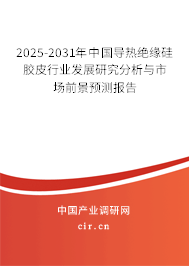 2025-2031年中國導(dǎo)熱絕緣硅膠皮行業(yè)發(fā)展研究分析與市場前景預(yù)測報(bào)告