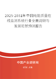 2025-2031年中國電能質量在線監(jiān)測系統行業(yè)全面調研與發(fā)展前景預測報告