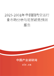 2025-2031年中國國內(nèi)空運行業(yè)市場分析與前景趨勢預(yù)測報告 2025-2031年中國國內(nèi)空運行業(yè)市場分析與前景趨勢預(yù)測報告
