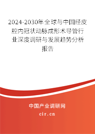 2024-2030年全球與中國經(jīng)皮腔內(nèi)冠狀動脈成形術(shù)導(dǎo)管行業(yè)深度調(diào)研與發(fā)展趨勢分析報(bào)告