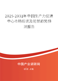 2025-2031年中國生產(chǎn)力促進中心市場現(xiàn)狀及前景趨勢預測報告