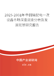 2025-2031年中國輸配電一次設(shè)備市場深度調(diào)查分析及發(fā)展前景研究報告