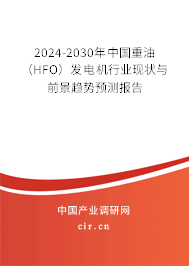 2024-2030年中國(guó)重油（HFO）發(fā)電機(jī)行業(yè)現(xiàn)狀與前景趨勢(shì)預(yù)測(cè)報(bào)告