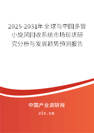 2025-2031年全球與中國多管小旋風(fēng)回收系統(tǒng)市場(chǎng)現(xiàn)狀研究分析與發(fā)展趨勢(shì)預(yù)測(cè)報(bào)告