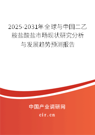 2025-2031年全球與中國(guó)二乙胺鹽酸鹽市場(chǎng)現(xiàn)狀研究分析與發(fā)展趨勢(shì)預(yù)測(cè)報(bào)告