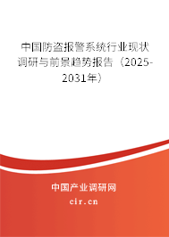 中國(guó)防盜報(bào)警系統(tǒng)行業(yè)現(xiàn)狀調(diào)研與前景趨勢(shì)報(bào)告（2025-2031年）