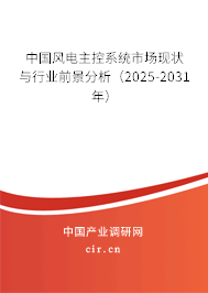 中國風(fēng)電主控系統(tǒng)市場現(xiàn)狀與行業(yè)前景分析（2025-2031年）