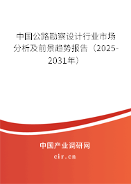 中國公路勘察設計行業(yè)市場分析及前景趨勢報告（2025-2031年）