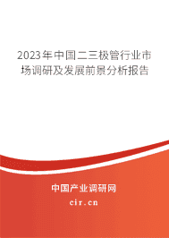 2023年中國(guó)二三極管行業(yè)市場(chǎng)調(diào)研及發(fā)展前景分析報(bào)告 2023年中國(guó)二三極管行業(yè)市場(chǎng)調(diào)研及發(fā)展前景分析報(bào)告