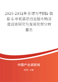 2025-2031年全球與中國1-氨基-6-甲氧基茚丹鹽酸市場深度調(diào)查研究與發(fā)展前景分析報告