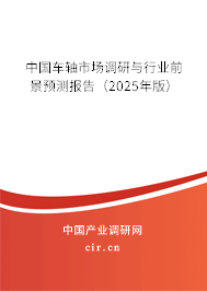 中國車軸市場調(diào)研與行業(yè)前景預(yù)測報告（2025年版）